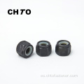 ISO 7040 Nylon Nylon Insert Hexagon Lock Nut óxido de óxido Negro